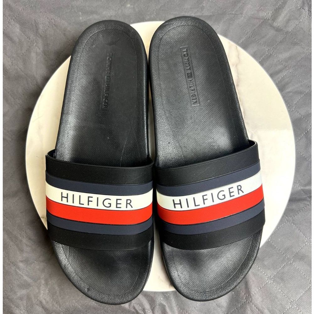 TOMMY HILFIGER Men's Riker Pool Slide Sandals Summer Slides SZ 13M:NWOT